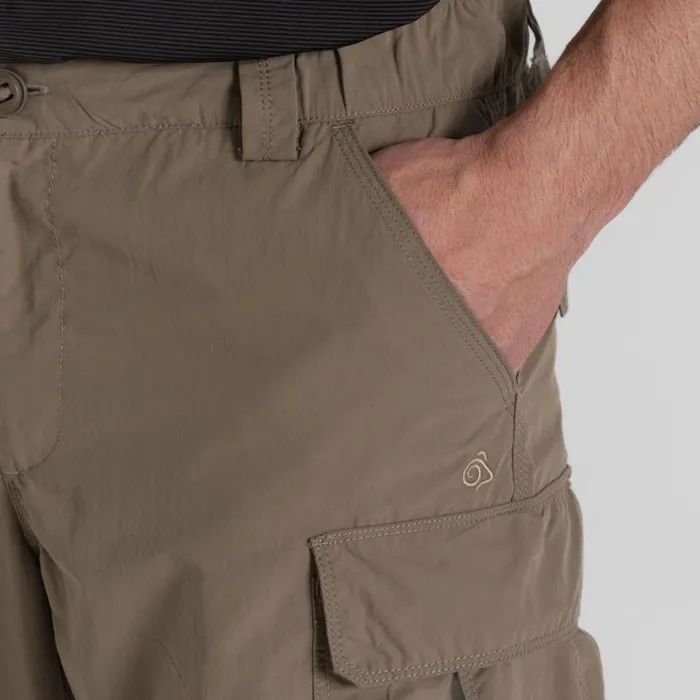 Mens Walking Trousers Craghoppers NosiLife Convertible Cargo Trouser III Pebble