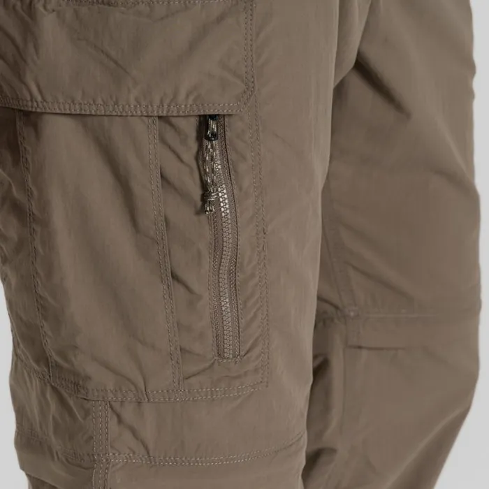 Mens Walking Trousers Craghoppers NosiLife Convertible Cargo Trouser III Pebble