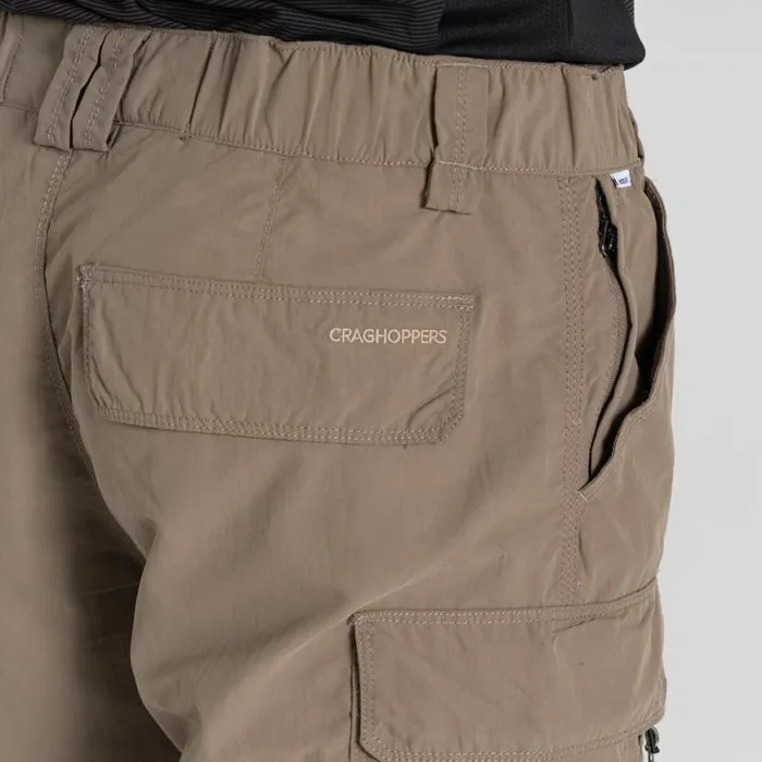 Mens Walking Trousers Craghoppers NosiLife Convertible Cargo Trouser III Pebble