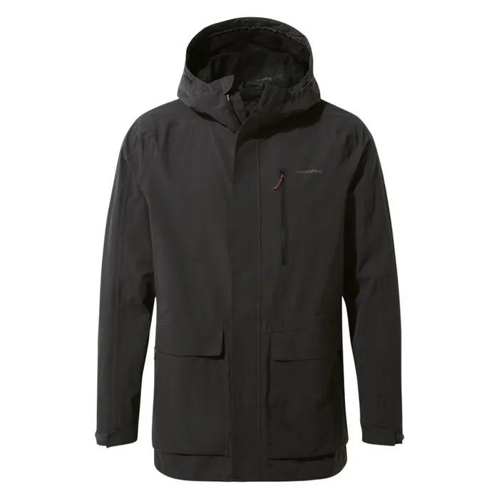 Mens Waterproof Jackets Craghoppers Lorton Stretch Waterproof Jacket Black Pepper Mens Waterproof Jackets Craghoppers Lorton Stretch Waterproof Jacket Black Pepper