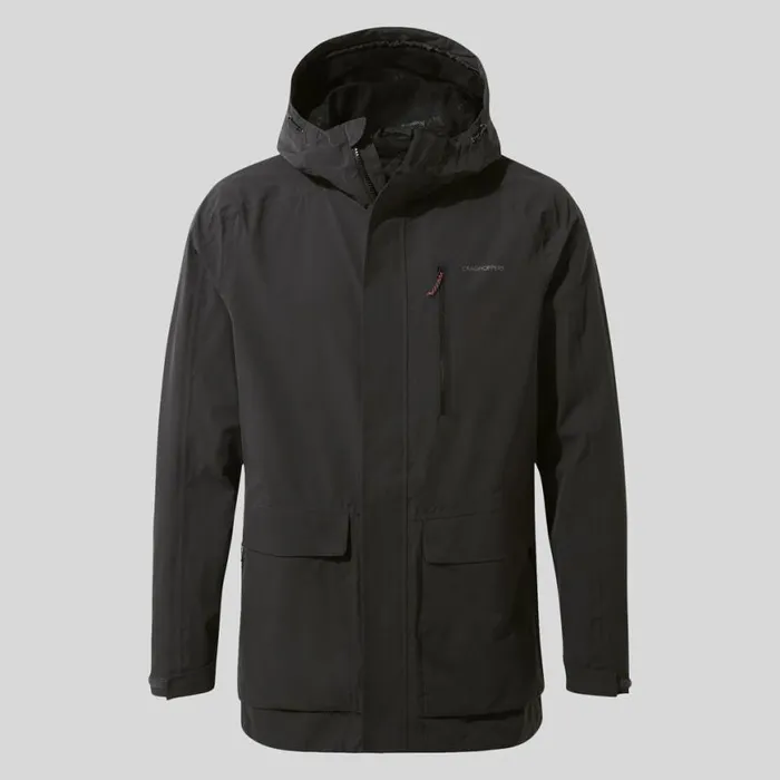 Mens Waterproof Jackets Craghoppers Lorton Stretch Waterproof Jacket Black Pepper Mens Waterproof Jackets Craghoppers Lorton Stretch Waterproof Jacket Black Pepper