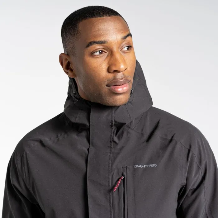 Mens Waterproof Jackets Craghoppers Lorton Stretch Waterproof Jacket Black Pepper Mens Waterproof Jackets Craghoppers Lorton Stretch Waterproof Jacket Black Pepper