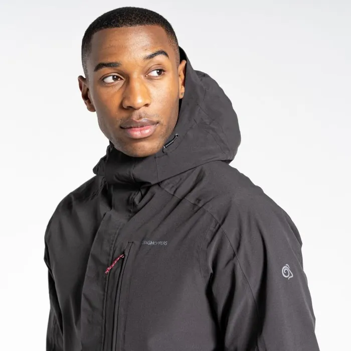 Mens Waterproof Jackets Craghoppers Lorton Stretch Waterproof Jacket Black Pepper Mens Waterproof Jackets Craghoppers Lorton Stretch Waterproof Jacket Black Pepper