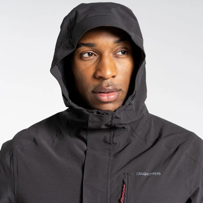 Mens Waterproof Jackets Craghoppers Lorton Stretch Waterproof Jacket Black Pepper Mens Waterproof Jackets Craghoppers Lorton Stretch Waterproof Jacket Black Pepper