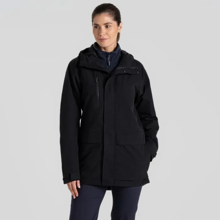 MensWomens Waterproof Jackets Craghoppers Expert Kiwi Pro Stretch Long Jacket Black MensWomens Waterproof Jackets Craghoppers Expert Kiwi Pro Stretch Long Jacket Black