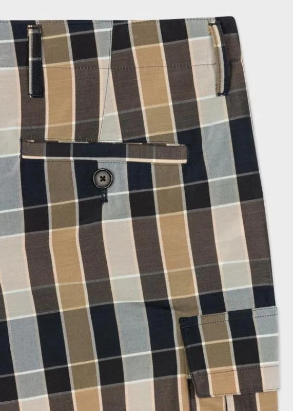Mens WoolBlend Check Cargo Shorts Paul Smith Shorts