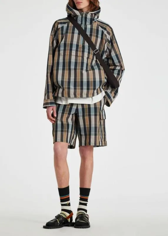 Mens WoolBlend Check Cargo Shorts Paul Smith Shorts
