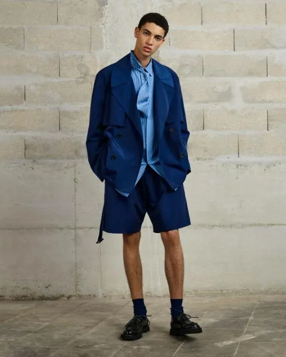 Mens WoolNylon Pleated Shorts Paul Smith Shorts