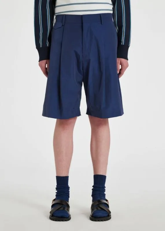 Mens WoolNylon Pleated Shorts Paul Smith Shorts