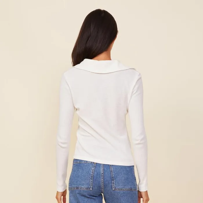 MONROW Long Sleeve Baby Thermal Long Sleeve Polo 8211 Women MONROW Long Sleeve Baby Thermal Long Sleeve Polo 8211 Women