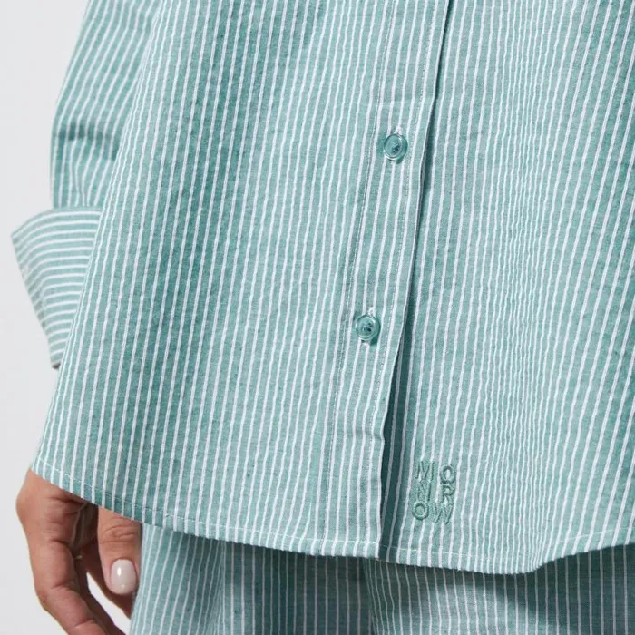 MONROW Long Sleeve Stripe Poplin Oversized Shirt 8211 Women MONROW Long Sleeve Stripe Poplin Oversized Shirt 8211 Women