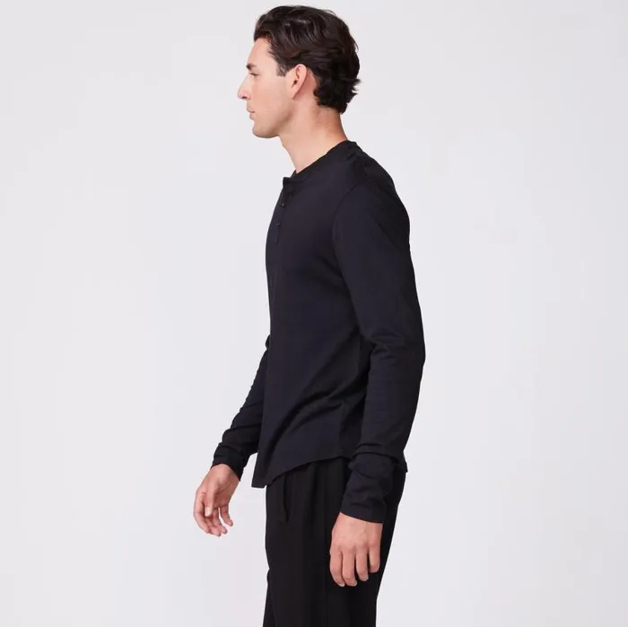 MONROW Men039s Long Sleeve Henley 8211 Men