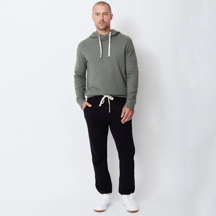MONROW Men039s Men039s Vintage Sweats 8211 Black Color 8211 Men
