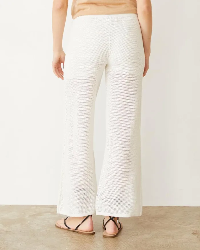 MONROW Pants Cotton Mesh Wide Leg Pant 8211 Women