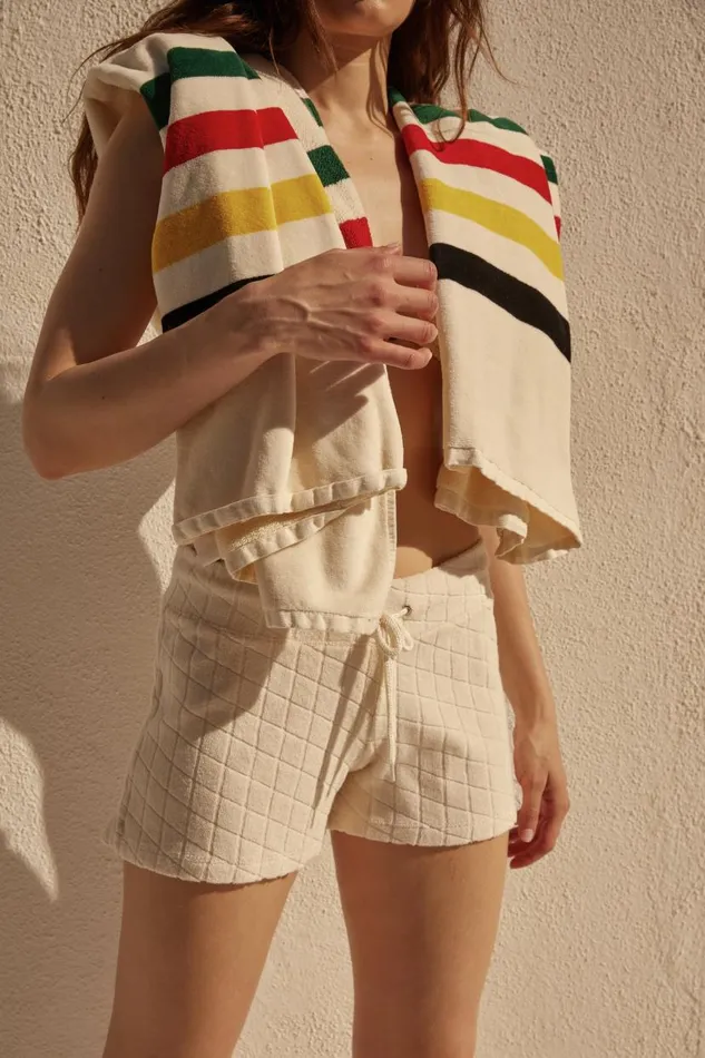 MONROW Shorts Diamond Terry Cloth Vintage Short 8211 Women
