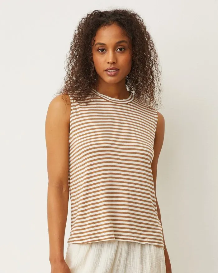 MONROW Tanks Stripe Muscle Tank 8211 Women