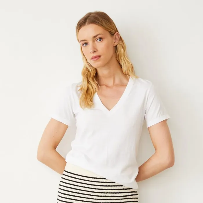 MONROW Tees Basic V Neck Tee 8211 Women
