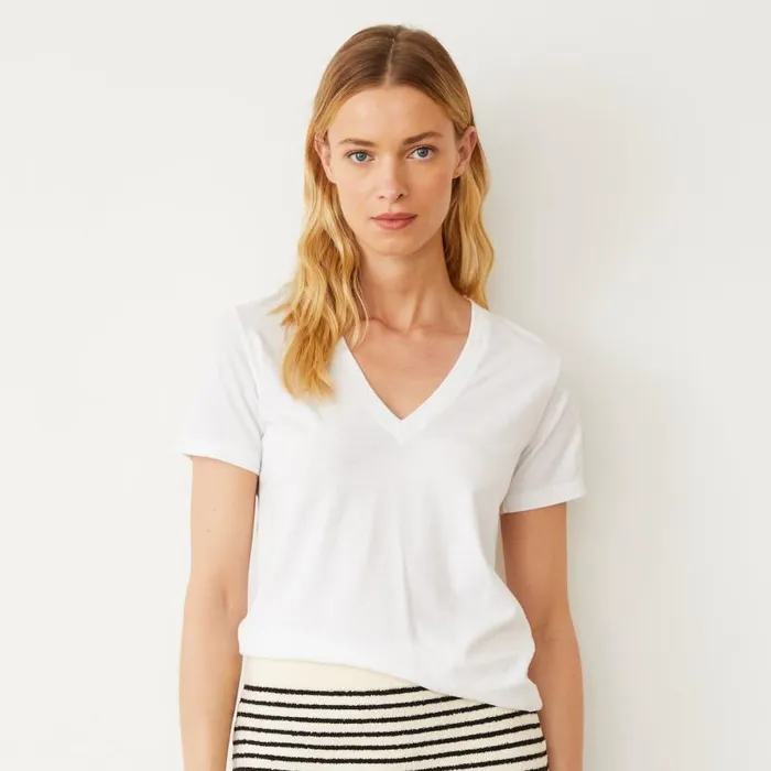 MONROW Tees Basic V Neck Tee 8211 Women