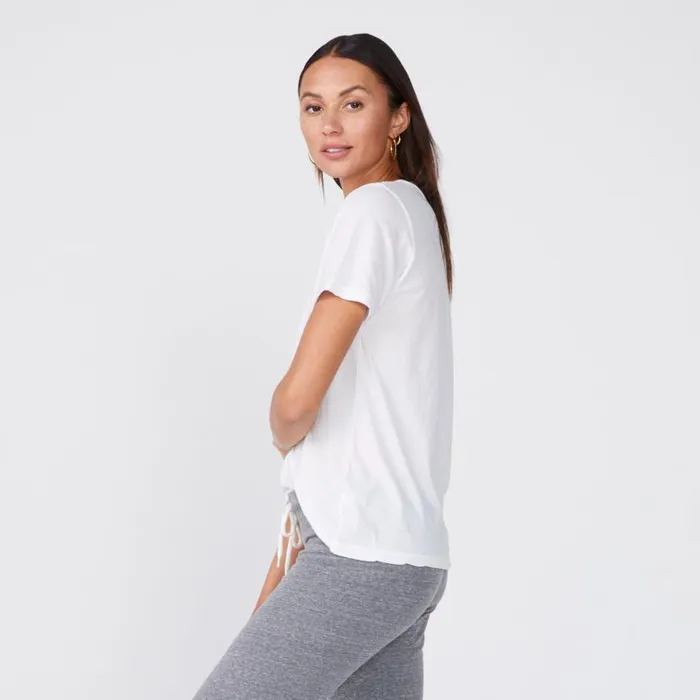 MONROW Tees Superfine Jersey Oversized Crew Neck Tee 8211 White 8211 Women