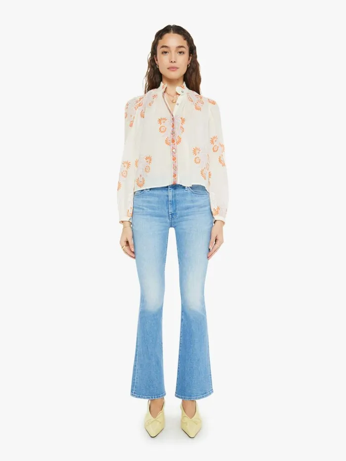 Mother Denim Ana Shirt Papaya Aster 8211 Women