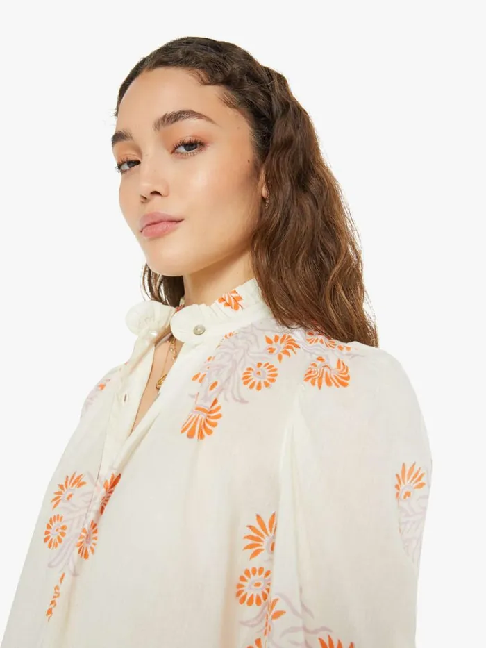 Mother Denim Ana Shirt Papaya Aster 8211 Women