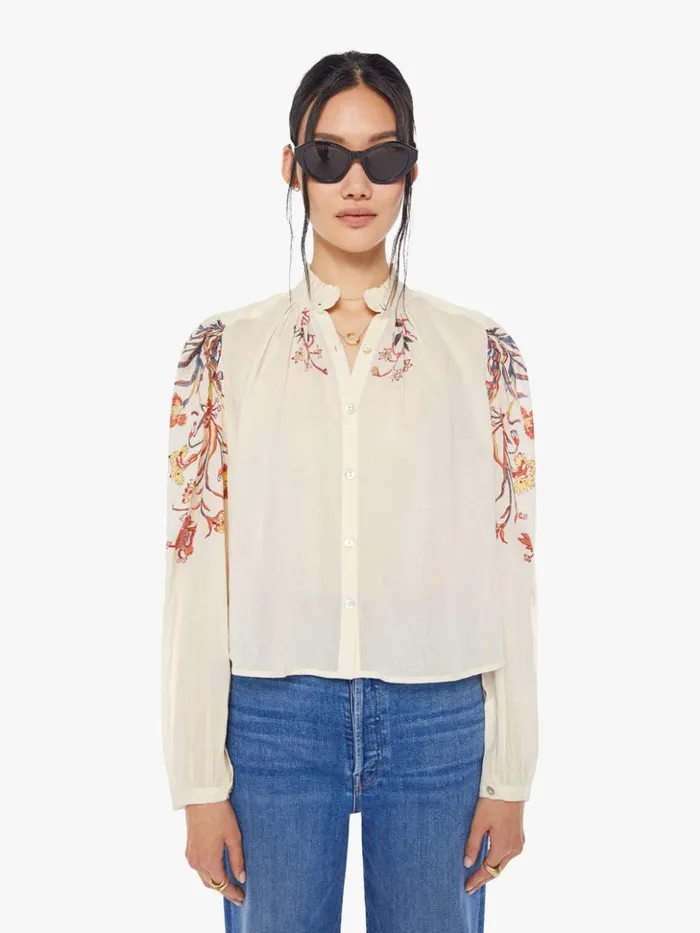 Mother Denim Annabel Shirt Ivory Sun 8211 Women
