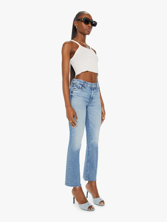 Mother Denim Bootcut The Outsider Flood Fray Wash Are We There Yet 8211 Women