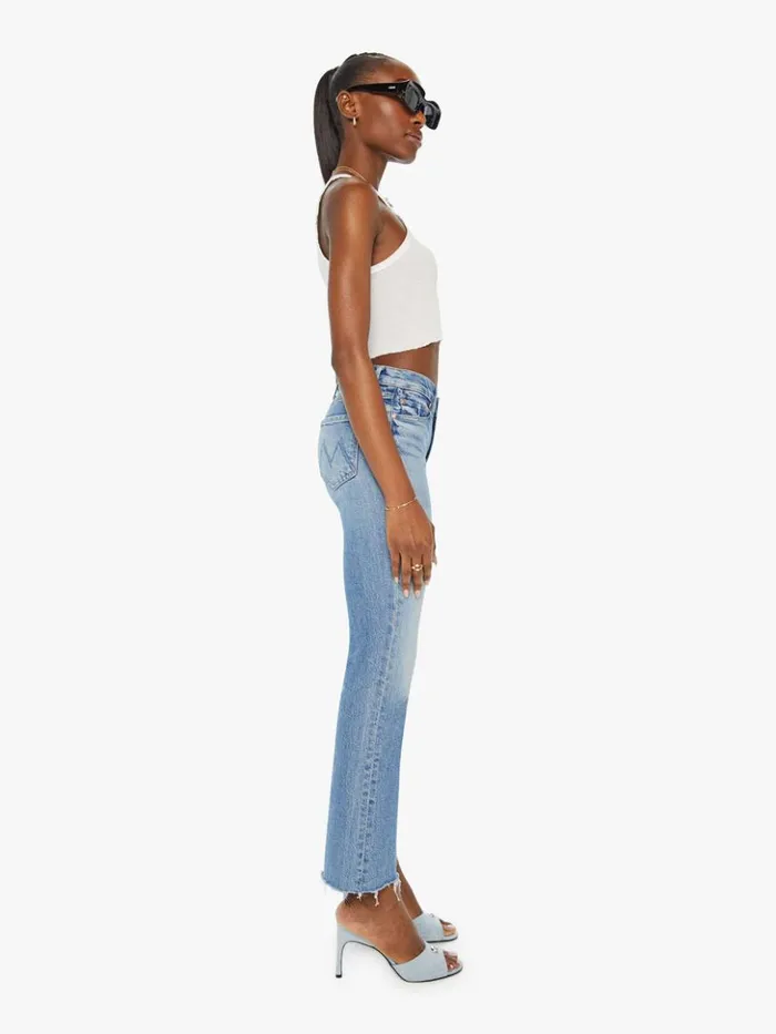 Mother Denim Bootcut The Outsider Flood Fray Wash Are We There Yet 8211 Women