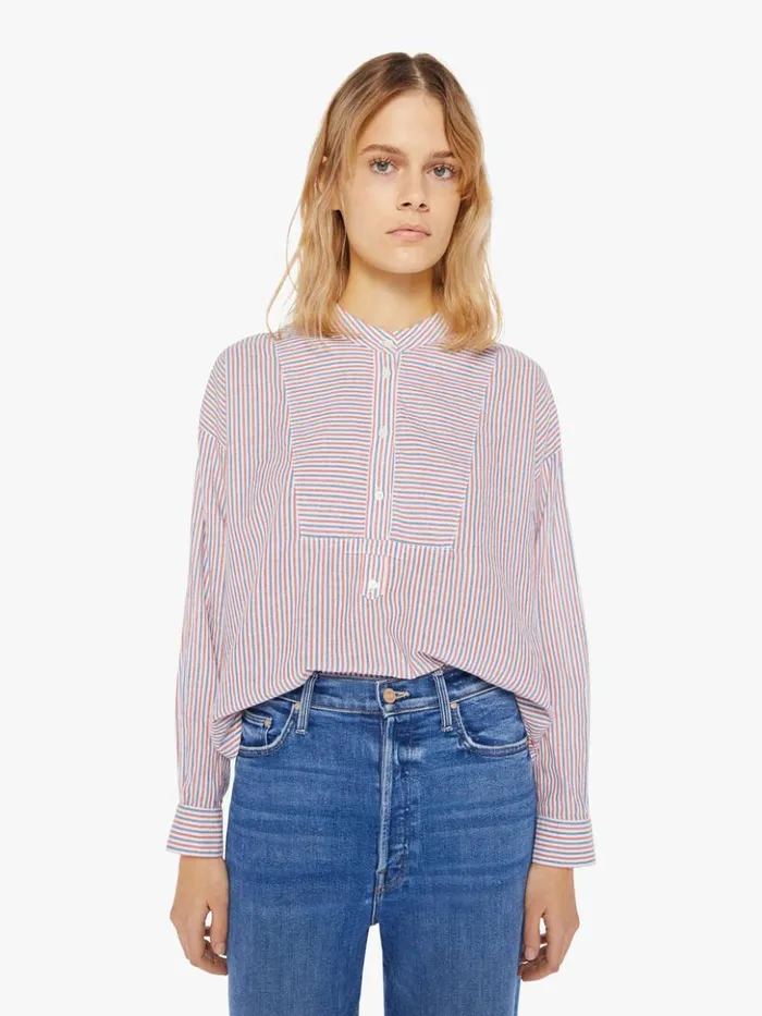 Mother Denim Jones Shirt Firework Stripe 8211 Women