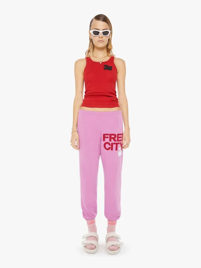 Mother Denim Large Sweatpant Pinklips Cherry 8211 Women