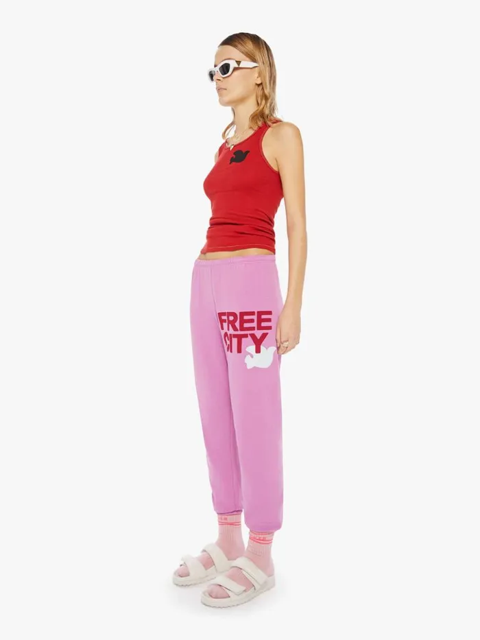 Mother Denim Large Sweatpant Pinklips Cherry 8211 Women