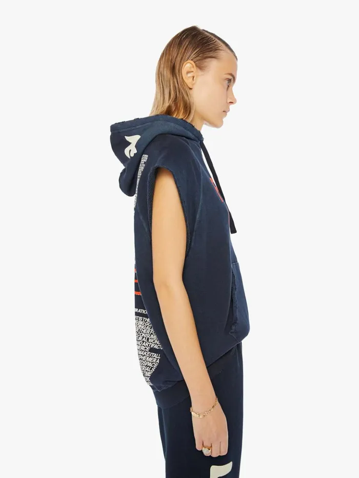 Mother Denim Lnl Wordy Superyumm Cutoff Hoodie Squidsink 8211 Women