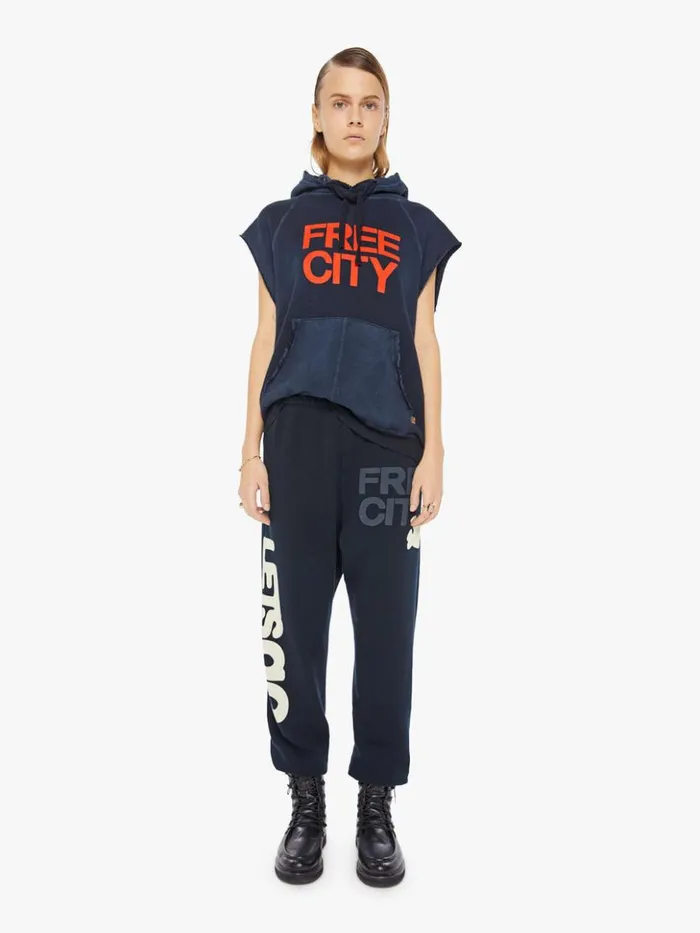 Mother Denim Lnl Wordy Superyumm Cutoff Hoodie Squidsink 8211 Women