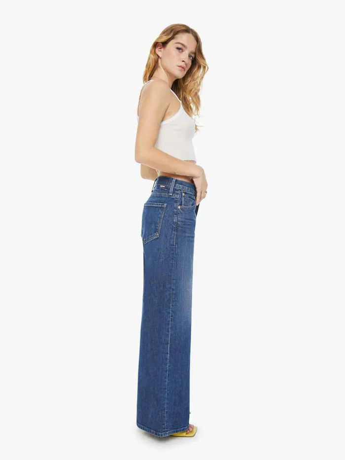 Mother Denim Petites Petites The Lil039 Ditcher Roller Sneak Wash Cannonball 8211 Women