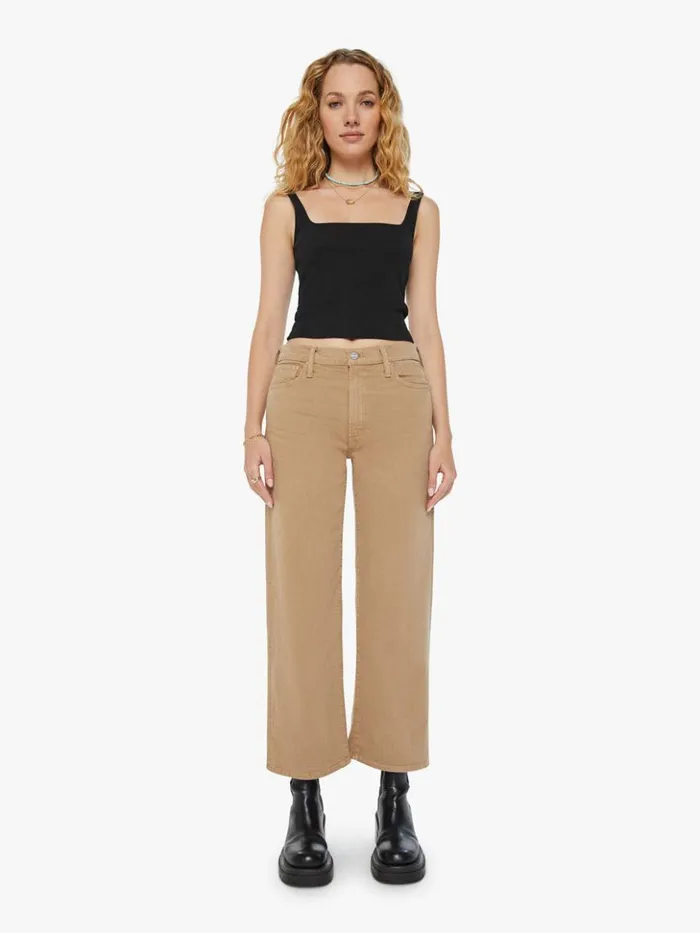 Mother Denim The Dodger Flood Wash Dark Khaki 8211 Women