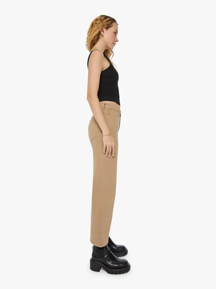 Mother Denim The Dodger Flood Wash Dark Khaki 8211 Women