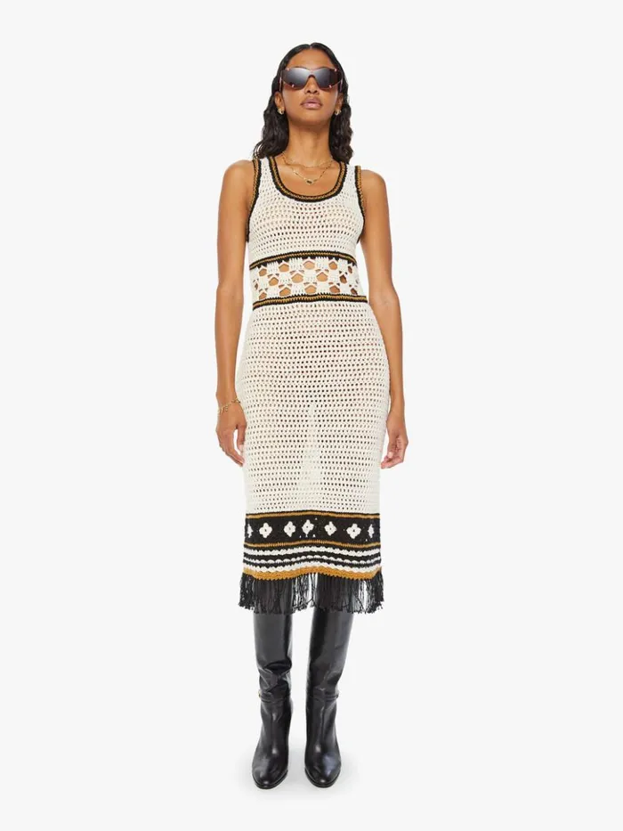 Mother Denim The Frayed Edge Dress Sand Dune 8211 Women