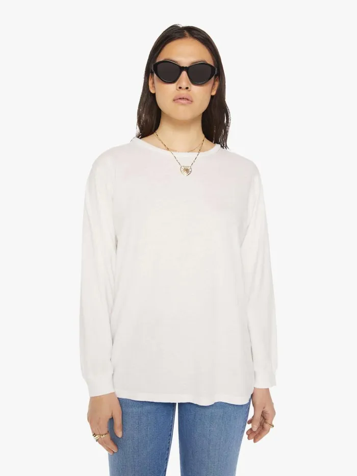 Mother Denim The Long Sleeve Rowdy Bright White 8211 Women