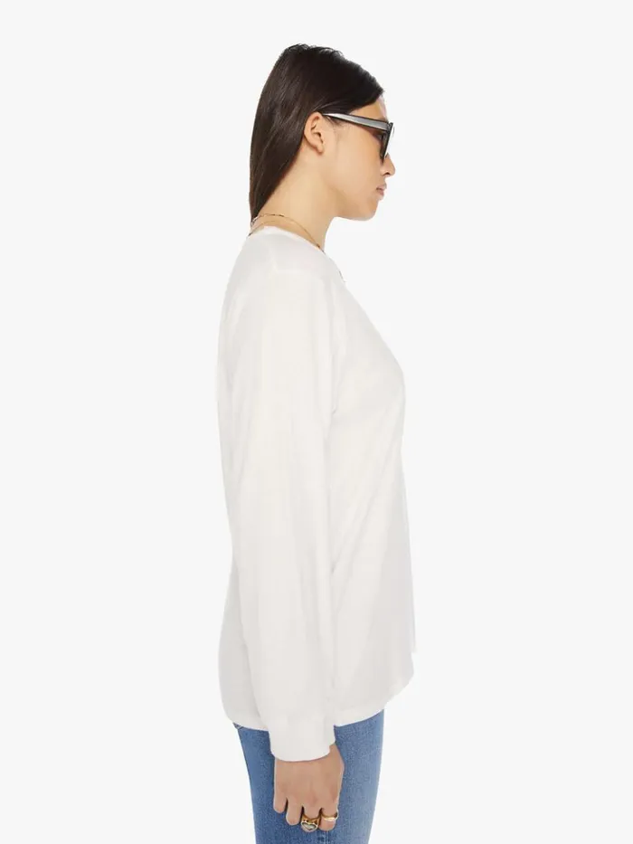 Mother Denim The Long Sleeve Rowdy Bright White 8211 Women