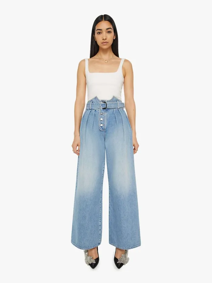 Mother Denim Wide Leg The High Point Pouty Skimp Wash Unholy Roller 8211 Women