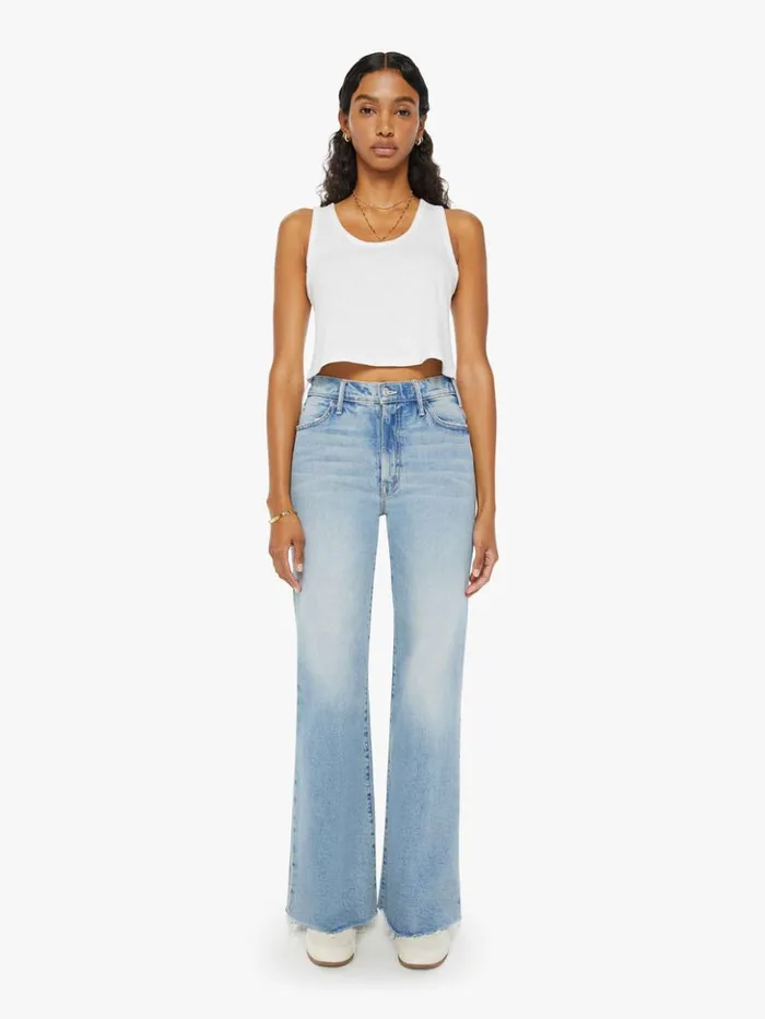 Mother Denim Wide Leg The Hustler Roller Fray Wash I Confess 8211 Women
