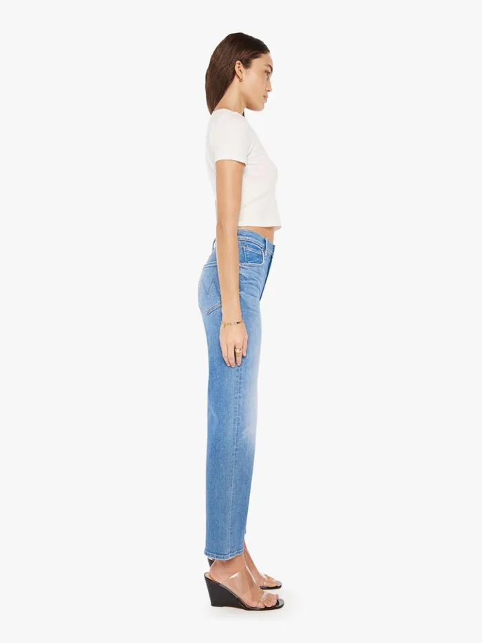 Mother Denim Wide Leg The Rambler Zip Flood Wash Out Of The Blue 8211 Women