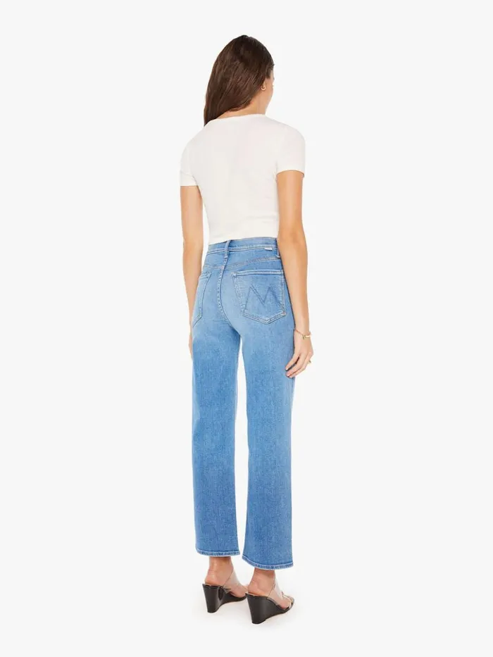 Mother Denim Wide Leg The Rambler Zip Flood Wash Out Of The Blue 8211 Women