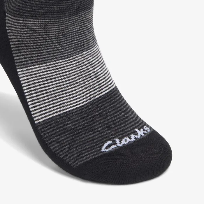Multi Thin Stripe Bamboo Sock Black Men Clarks Accessories