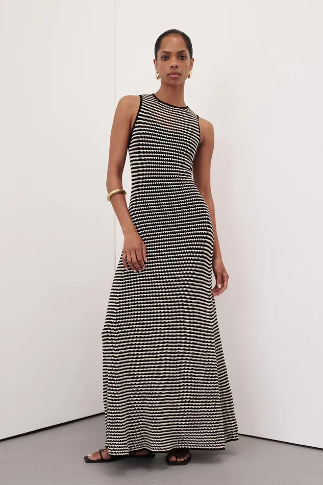 NATE BLACK SLEEVELESS MAXI DRESS Women DISSH Knit Dresses