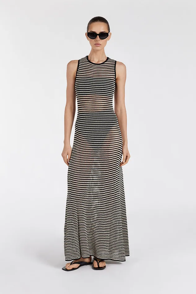 NATE BLACK SLEEVELESS MAXI DRESS Women DISSH Knit Dresses