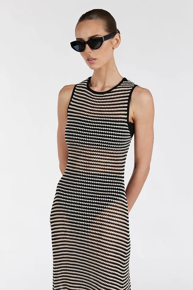 NATE BLACK SLEEVELESS MAXI DRESS Women DISSH Knit Dresses