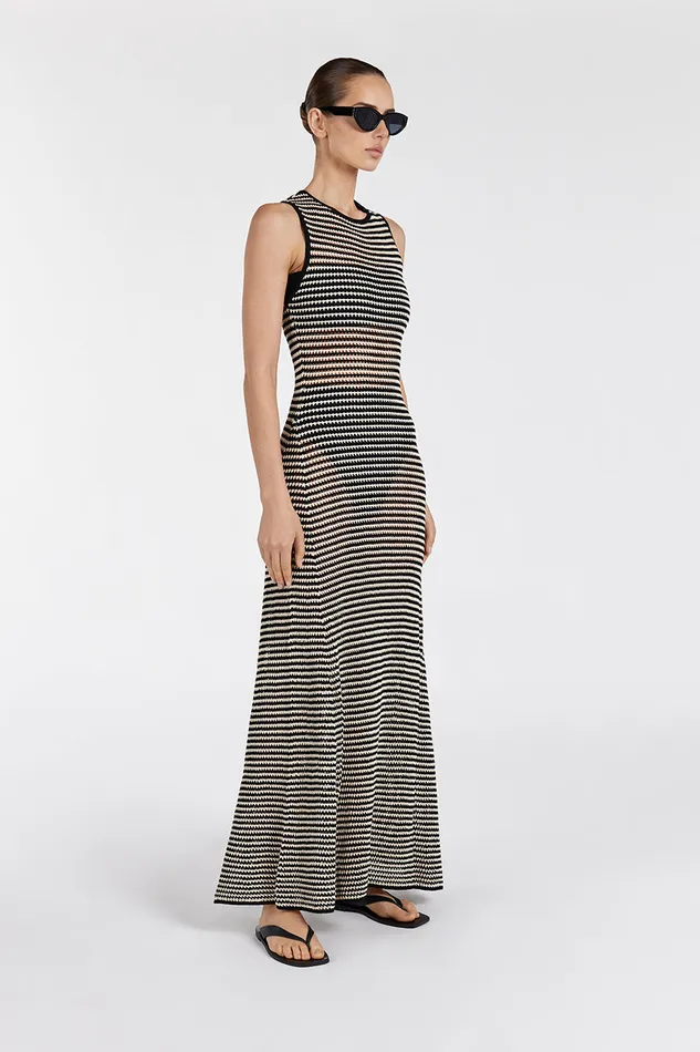 NATE BLACK SLEEVELESS MAXI DRESS Women DISSH Knit Dresses