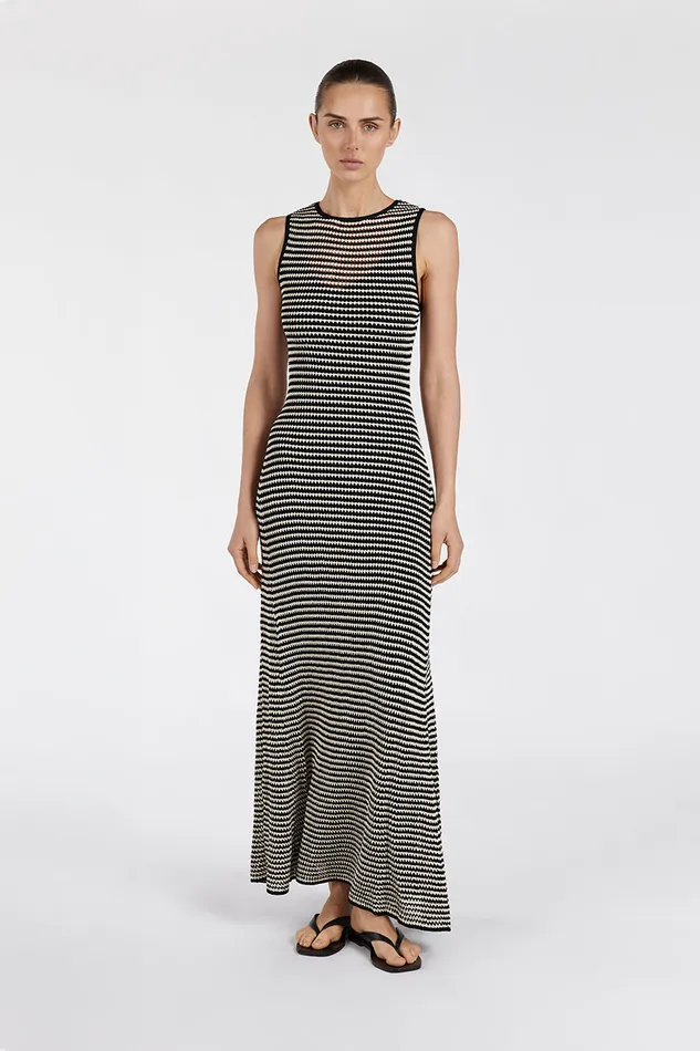 NATE BLACK SLEEVELESS MAXI DRESS Women DISSH Knit Dresses