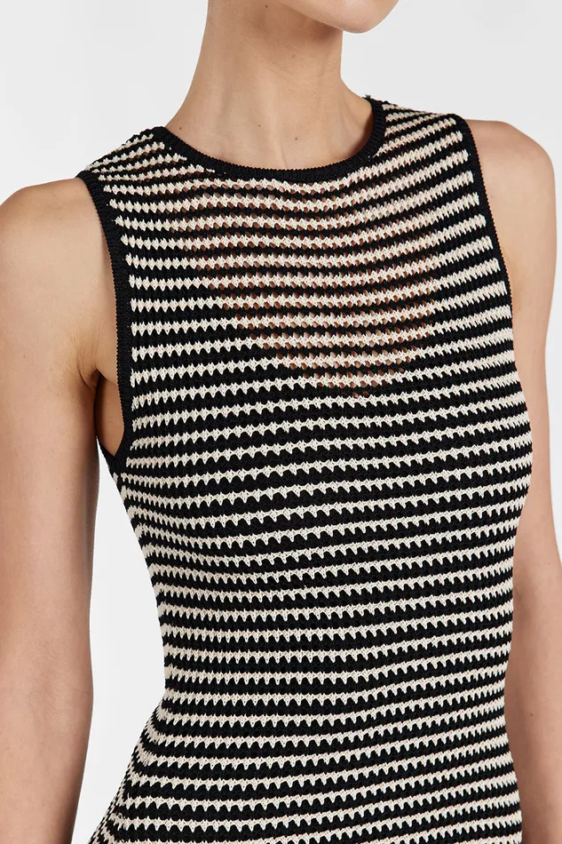 NATE BLACK SLEEVELESS MAXI DRESS Women DISSH Knit Dresses